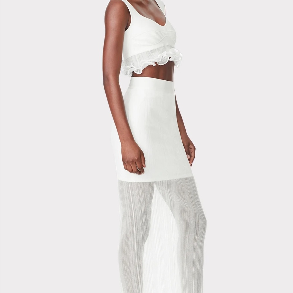 NWT Herve Leger Frill Maxi Skirt - Picture 4 of 6